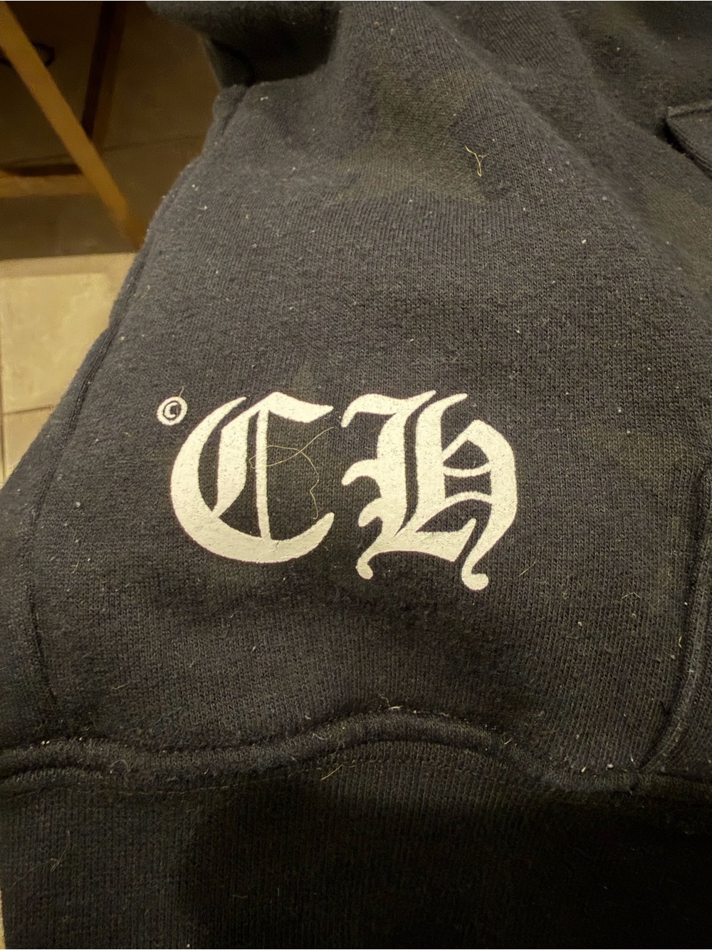 Vintage Chrome Hearts Black Star Zip-Up Hoodie with White Logo - Picture 3 of 11